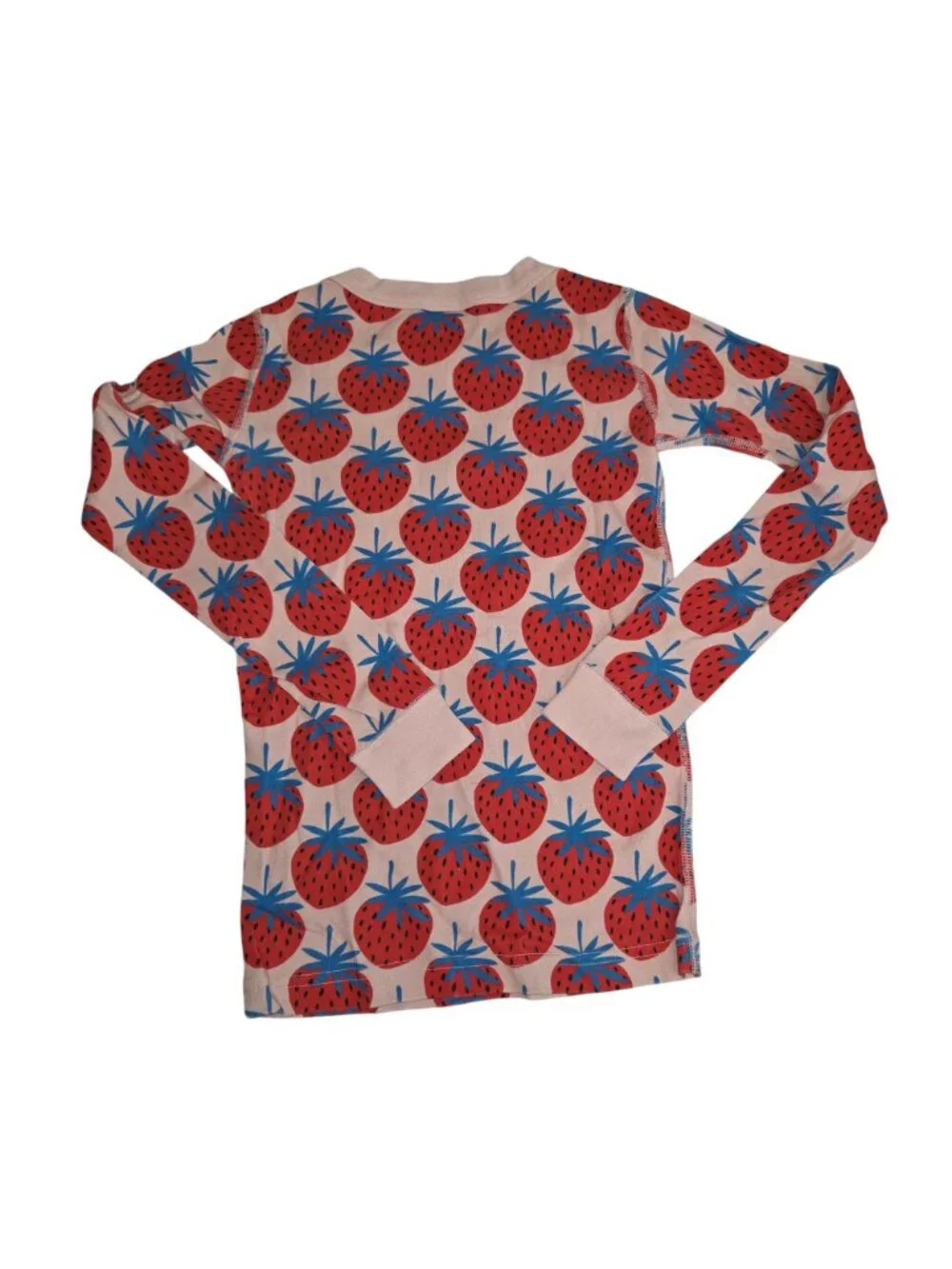 Hanna Andersson Girls 8 Strawberry Print Organic Cotton Pajama Set 4397 - Picture 4 of 8